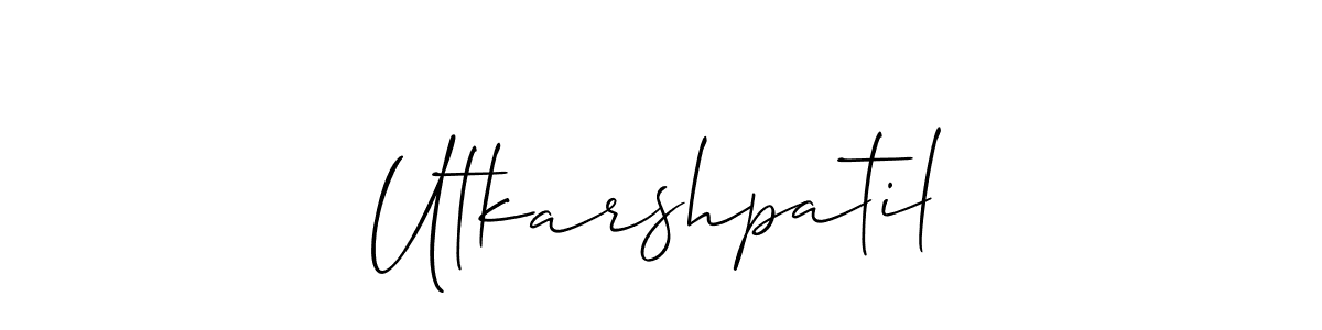 Create a beautiful signature design for name Utkarshpatil. With this signature (Allison_Script) fonts, you can make a handwritten signature for free. Utkarshpatil signature style 2 images and pictures png