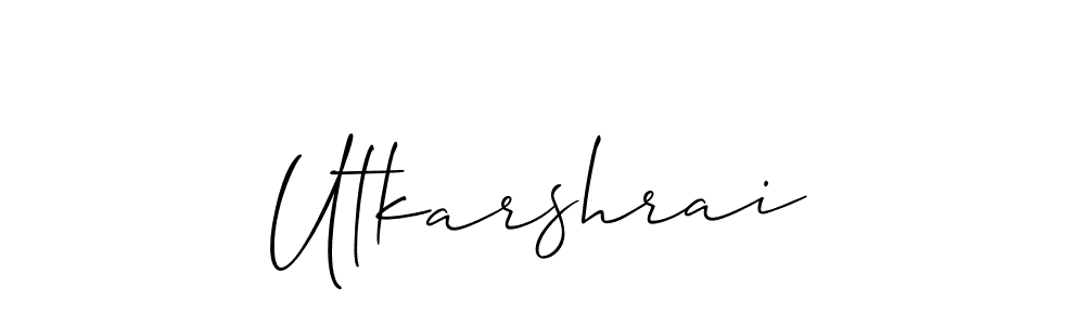 Also we have Utkarshrai name is the best signature style. Create professional handwritten signature collection using Allison_Script autograph style. Utkarshrai signature style 2 images and pictures png