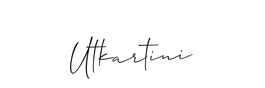 Create a beautiful signature design for name Utkartini. With this signature (Allison_Script) fonts, you can make a handwritten signature for free. Utkartini signature style 2 images and pictures png