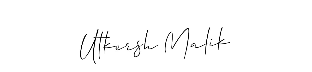 Make a short Utkersh Malik signature style. Manage your documents anywhere anytime using Allison_Script. Create and add eSignatures, submit forms, share and send files easily. Utkersh Malik signature style 2 images and pictures png