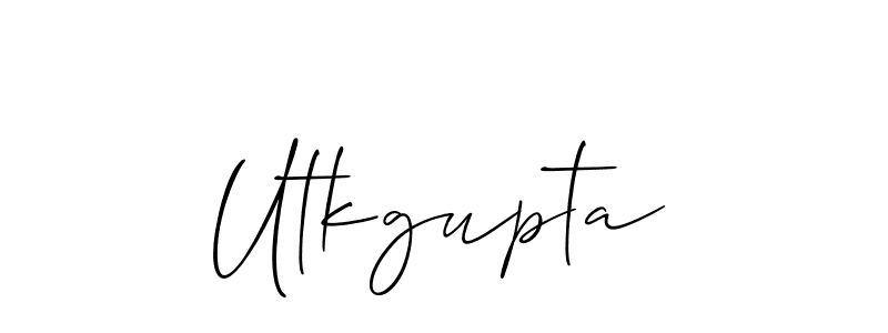 Make a beautiful signature design for name Utkgupta. With this signature (Allison_Script) style, you can create a handwritten signature for free. Utkgupta signature style 2 images and pictures png