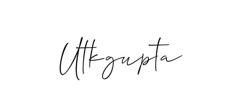 Use a signature maker to create a handwritten signature online. With this signature software, you can design (Allison_Script) your own signature for name Utkgupta. Utkgupta signature style 2 images and pictures png