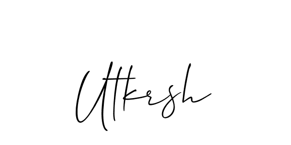 How to make Utkrsh signature? Allison_Script is a professional autograph style. Create handwritten signature for Utkrsh name. Utkrsh signature style 2 images and pictures png