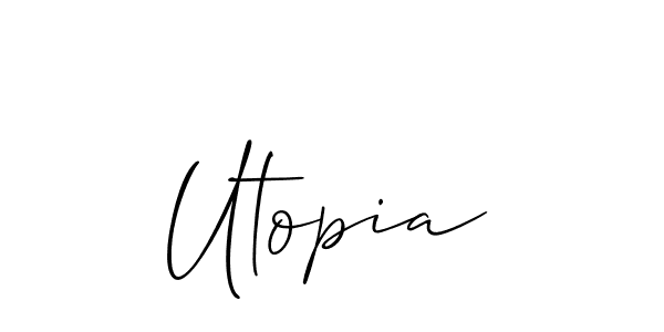 Make a beautiful signature design for name Utopia. With this signature (Allison_Script) style, you can create a handwritten signature for free. Utopia signature style 2 images and pictures png