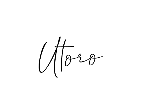 Utoro stylish signature style. Best Handwritten Sign (Allison_Script) for my name. Handwritten Signature Collection Ideas for my name Utoro. Utoro signature style 2 images and pictures png