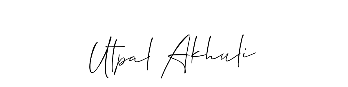 How to make Utpal Akhuli signature? Allison_Script is a professional autograph style. Create handwritten signature for Utpal Akhuli name. Utpal Akhuli signature style 2 images and pictures png