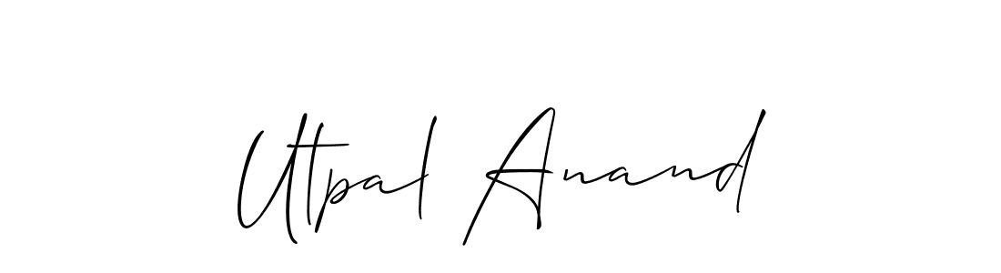 Utpal Anand stylish signature style. Best Handwritten Sign (Allison_Script) for my name. Handwritten Signature Collection Ideas for my name Utpal Anand. Utpal Anand signature style 2 images and pictures png