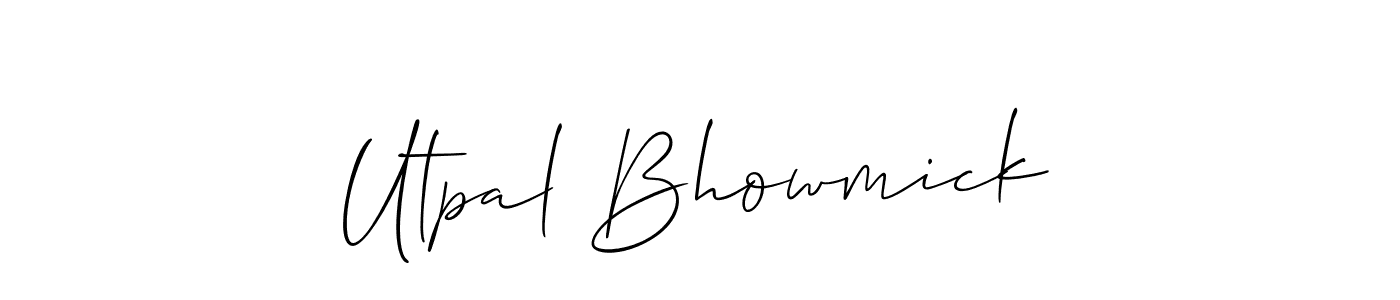 How to Draw Utpal Bhowmick signature style? Allison_Script is a latest design signature styles for name Utpal Bhowmick. Utpal Bhowmick signature style 2 images and pictures png