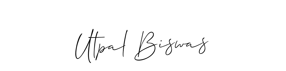 Allison_Script is a professional signature style that is perfect for those who want to add a touch of class to their signature. It is also a great choice for those who want to make their signature more unique. Get Utpal Biswas name to fancy signature for free. Utpal Biswas signature style 2 images and pictures png