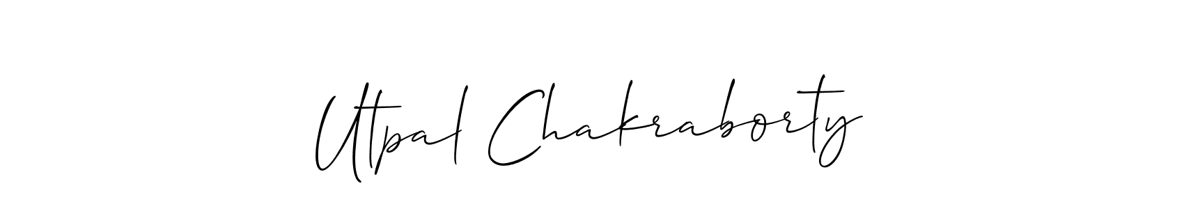 How to make Utpal Chakraborty name signature. Use Allison_Script style for creating short signs online. This is the latest handwritten sign. Utpal Chakraborty signature style 2 images and pictures png