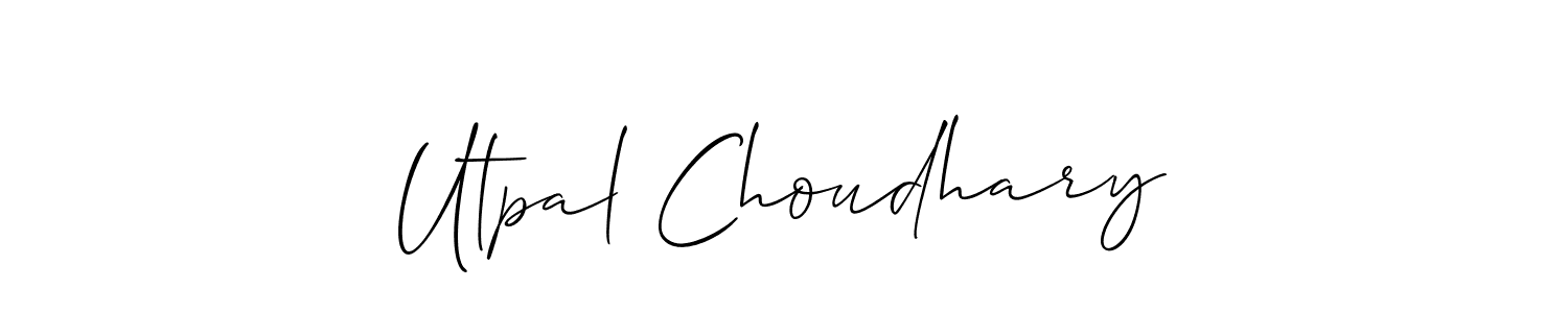 How to Draw Utpal Choudhary signature style? Allison_Script is a latest design signature styles for name Utpal Choudhary. Utpal Choudhary signature style 2 images and pictures png