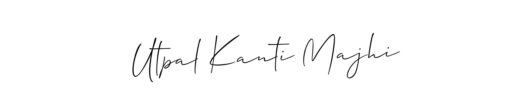 Create a beautiful signature design for name Utpal Kanti Majhi. With this signature (Allison_Script) fonts, you can make a handwritten signature for free. Utpal Kanti Majhi signature style 2 images and pictures png