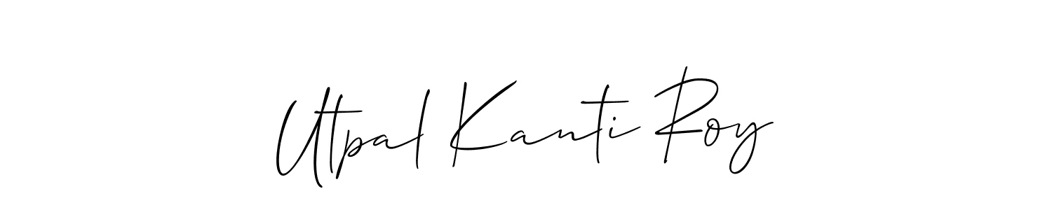 if you are searching for the best signature style for your name Utpal Kanti Roy. so please give up your signature search. here we have designed multiple signature styles  using Allison_Script. Utpal Kanti Roy signature style 2 images and pictures png
