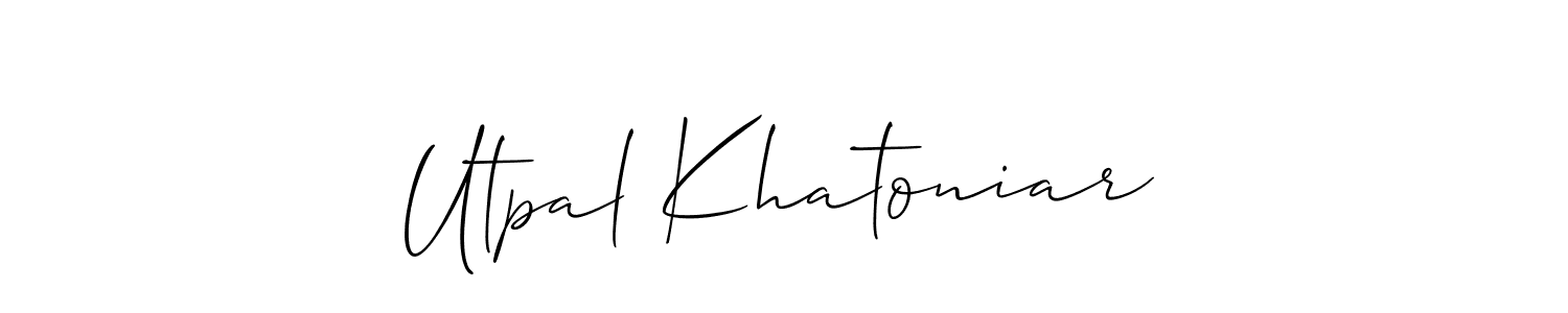 Once you've used our free online signature maker to create your best signature Allison_Script style, it's time to enjoy all of the benefits that Utpal Khatoniar name signing documents. Utpal Khatoniar signature style 2 images and pictures png