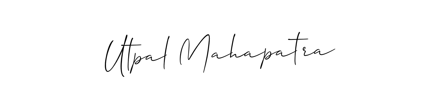 Make a short Utpal Mahapatra signature style. Manage your documents anywhere anytime using Allison_Script. Create and add eSignatures, submit forms, share and send files easily. Utpal Mahapatra signature style 2 images and pictures png