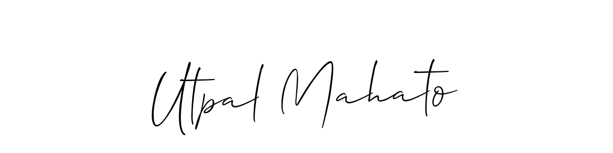 This is the best signature style for the Utpal Mahato name. Also you like these signature font (Allison_Script). Mix name signature. Utpal Mahato signature style 2 images and pictures png