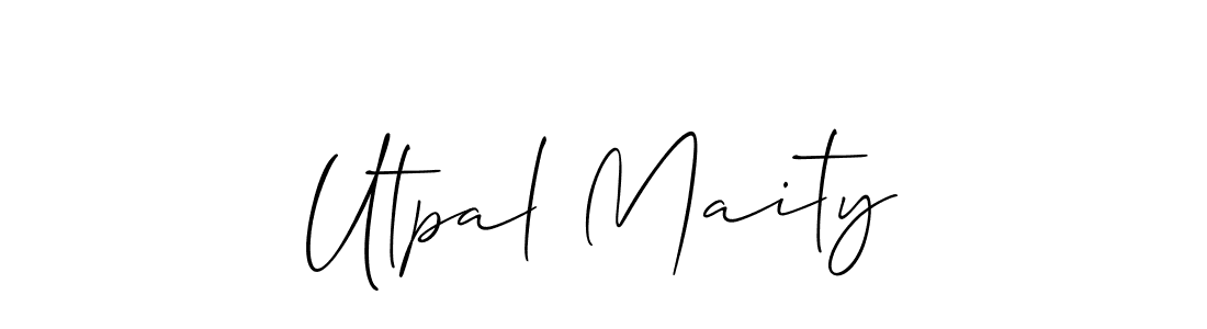 It looks lik you need a new signature style for name Utpal Maity. Design unique handwritten (Allison_Script) signature with our free signature maker in just a few clicks. Utpal Maity signature style 2 images and pictures png