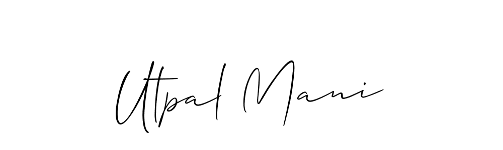 How to Draw Utpal Mani signature style? Allison_Script is a latest design signature styles for name Utpal Mani. Utpal Mani signature style 2 images and pictures png