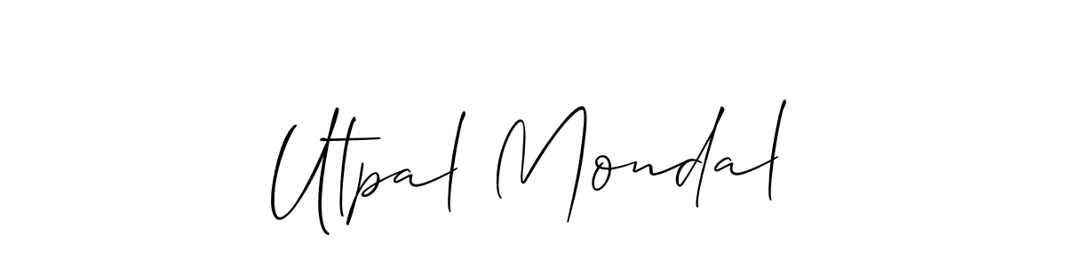 How to make Utpal Mondal signature? Allison_Script is a professional autograph style. Create handwritten signature for Utpal Mondal name. Utpal Mondal signature style 2 images and pictures png
