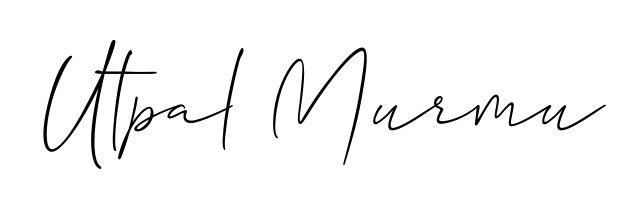 A timeless handwritten aesthetic for Utpal Murmu. The Allison_Script font gives your signature a handcrafted feel with natural curves. Utpal Murmu signature style 2 images and pictures png
