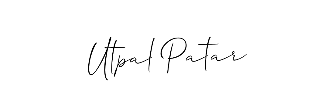 Utpal Patar stylish signature style. Best Handwritten Sign (Allison_Script) for my name. Handwritten Signature Collection Ideas for my name Utpal Patar. Utpal Patar signature style 2 images and pictures png