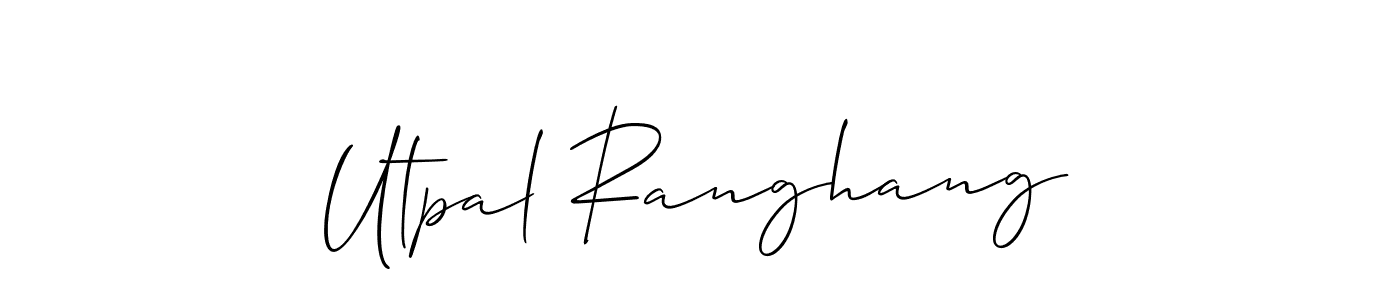 Similarly Allison_Script is the best handwritten signature design. Signature creator online .You can use it as an online autograph creator for name Utpal Ranghang. Utpal Ranghang signature style 2 images and pictures png