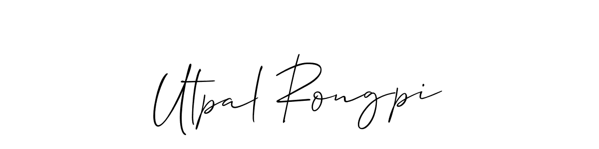 How to make Utpal Rongpi name signature. Use Allison_Script style for creating short signs online. This is the latest handwritten sign. Utpal Rongpi signature style 2 images and pictures png