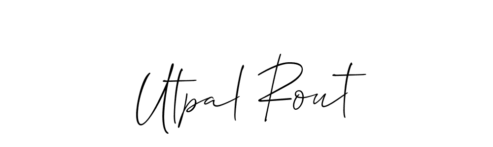 This is the best signature style for the Utpal Rout name. Also you like these signature font (Allison_Script). Mix name signature. Utpal Rout signature style 2 images and pictures png