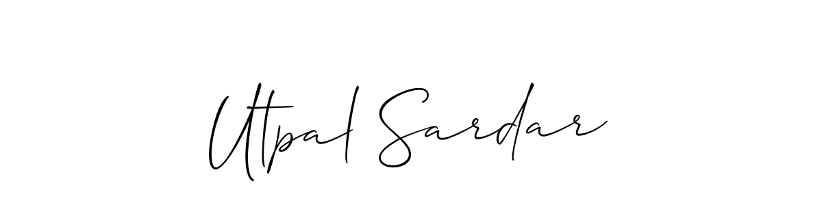 How to make Utpal Sardar signature? Allison_Script is a professional autograph style. Create handwritten signature for Utpal Sardar name. Utpal Sardar signature style 2 images and pictures png