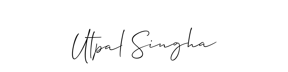 How to make Utpal Singha signature? Allison_Script is a professional autograph style. Create handwritten signature for Utpal Singha name. Utpal Singha signature style 2 images and pictures png