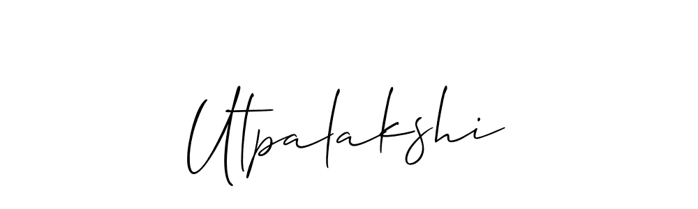 How to Draw Utpalakshi signature style? Allison_Script is a latest design signature styles for name Utpalakshi. Utpalakshi signature style 2 images and pictures png