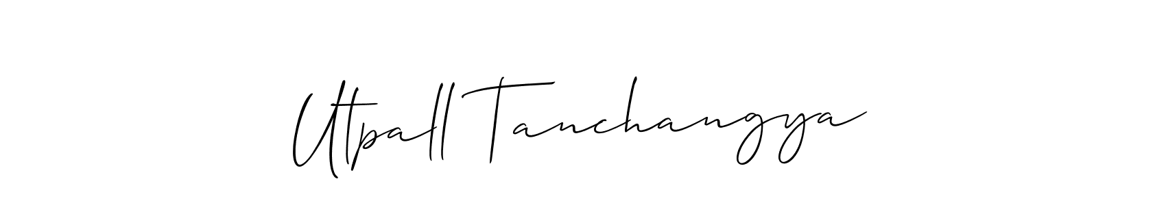 It looks lik you need a new signature style for name Utpall Tanchangya. Design unique handwritten (Allison_Script) signature with our free signature maker in just a few clicks. Utpall Tanchangya signature style 2 images and pictures png