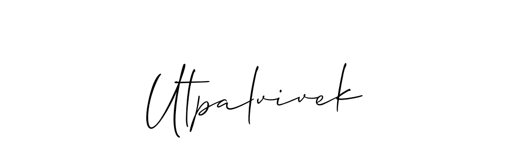 You should practise on your own different ways (Allison_Script) to write your name (Utpalvivek) in signature. don't let someone else do it for you. Utpalvivek signature style 2 images and pictures png