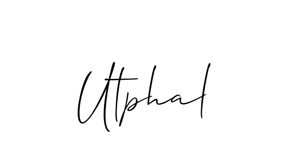 It looks lik you need a new signature style for name Utphal. Design unique handwritten (Allison_Script) signature with our free signature maker in just a few clicks. Utphal signature style 2 images and pictures png