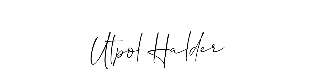 You can use this online signature creator to create a handwritten signature for the name Utpol Halder. This is the best online autograph maker. Utpol Halder signature style 2 images and pictures png