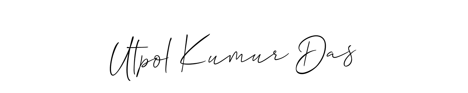 Utpol Kumur Das stylish signature style. Best Handwritten Sign (Allison_Script) for my name. Handwritten Signature Collection Ideas for my name Utpol Kumur Das. Utpol Kumur Das signature style 2 images and pictures png