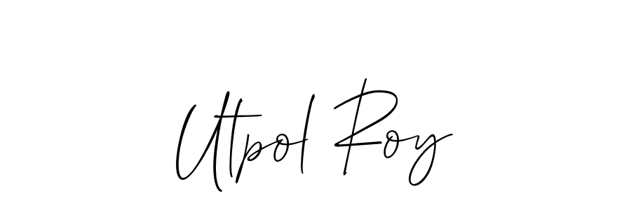It looks lik you need a new signature style for name Utpol Roy. Design unique handwritten (Allison_Script) signature with our free signature maker in just a few clicks. Utpol Roy signature style 2 images and pictures png