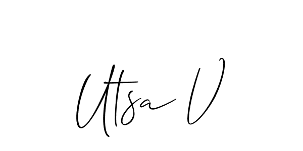 Best and Professional Signature Style for Utsa V. Allison_Script Best Signature Style Collection. Utsa V signature style 2 images and pictures png