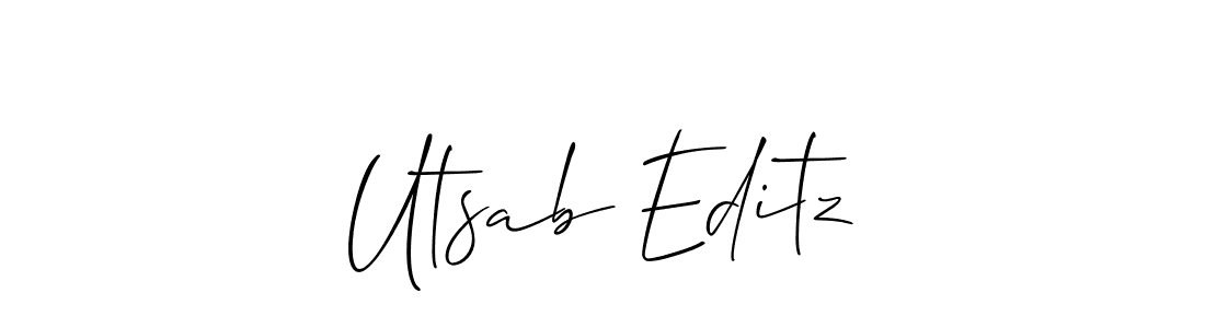 Best and Professional Signature Style for Utsab Editz. Allison_Script Best Signature Style Collection. Utsab Editz signature style 2 images and pictures png