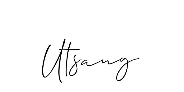 Make a beautiful signature design for name Utsang. With this signature (Allison_Script) style, you can create a handwritten signature for free. Utsang signature style 2 images and pictures png