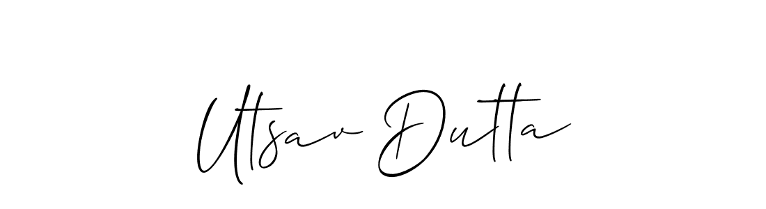 How to make Utsav Dutta signature? Allison_Script is a professional autograph style. Create handwritten signature for Utsav Dutta name. Utsav Dutta signature style 2 images and pictures png