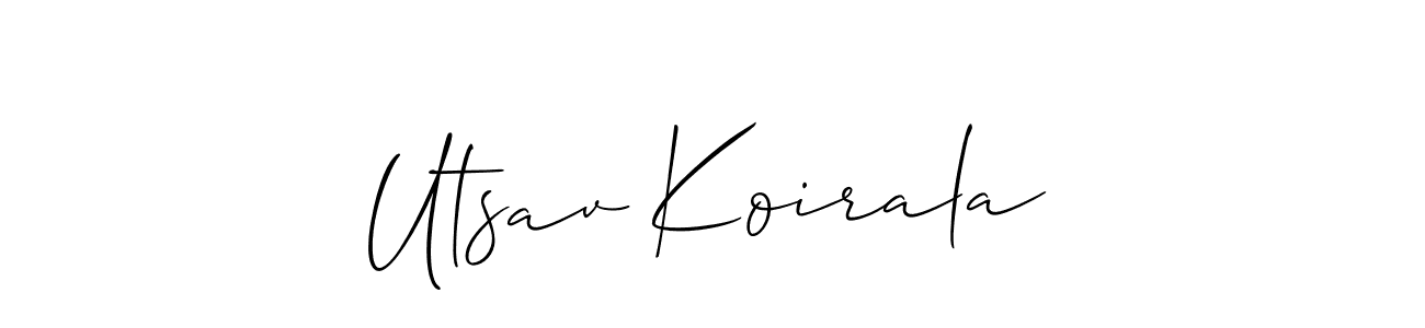 It looks lik you need a new signature style for name Utsav Koirala. Design unique handwritten (Allison_Script) signature with our free signature maker in just a few clicks. Utsav Koirala signature style 2 images and pictures png