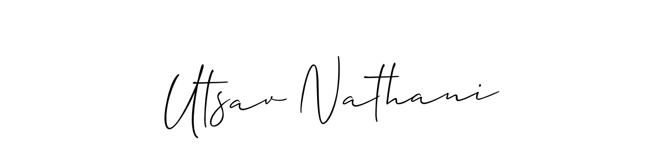 Best and Professional Signature Style for Utsav Nathani. Allison_Script Best Signature Style Collection. Utsav Nathani signature style 2 images and pictures png