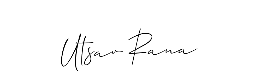 It looks lik you need a new signature style for name Utsav Rana. Design unique handwritten (Allison_Script) signature with our free signature maker in just a few clicks. Utsav Rana signature style 2 images and pictures png