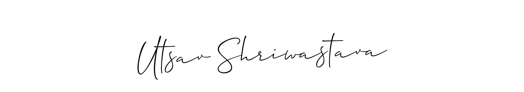 Best and Professional Signature Style for Utsav Shriwastava. Allison_Script Best Signature Style Collection. Utsav Shriwastava signature style 2 images and pictures png