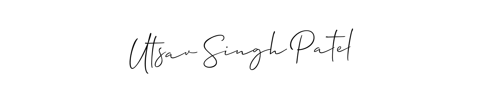Allison_Script is a professional signature style that is perfect for those who want to add a touch of class to their signature. It is also a great choice for those who want to make their signature more unique. Get Utsav Singh Patel name to fancy signature for free. Utsav Singh Patel signature style 2 images and pictures png