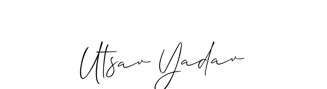 Also we have Utsav Yadav name is the best signature style. Create professional handwritten signature collection using Allison_Script autograph style. Utsav Yadav signature style 2 images and pictures png