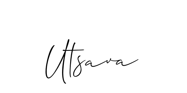 Utsava stylish signature style. Best Handwritten Sign (Allison_Script) for my name. Handwritten Signature Collection Ideas for my name Utsava. Utsava signature style 2 images and pictures png