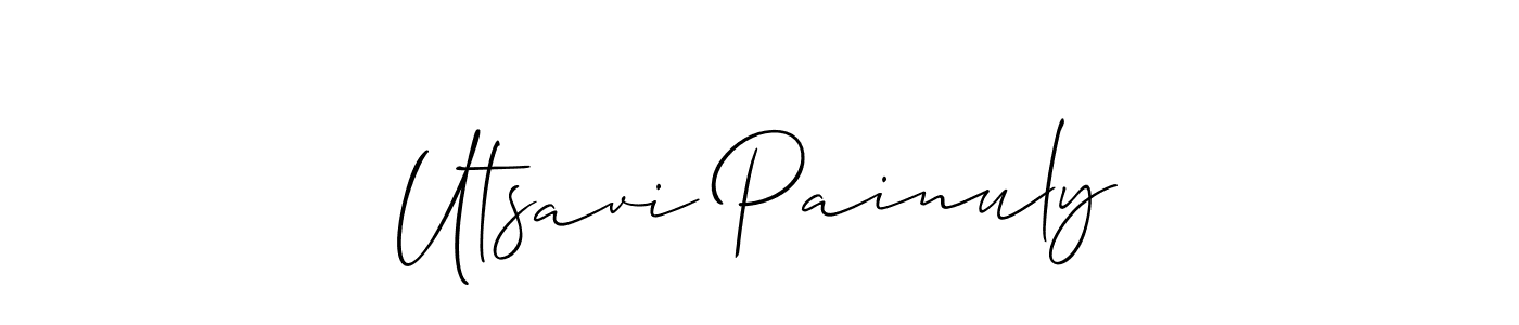 How to make Utsavi Painuly signature? Allison_Script is a professional autograph style. Create handwritten signature for Utsavi Painuly name. Utsavi Painuly signature style 2 images and pictures png