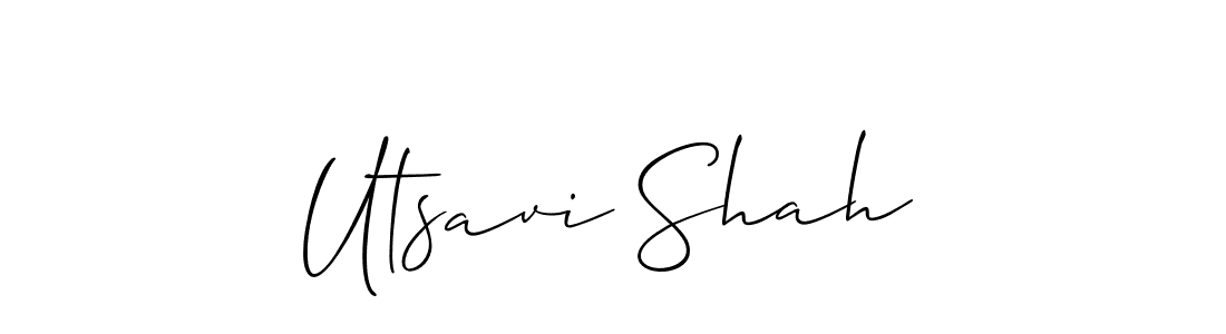 Also we have Utsavi Shah name is the best signature style. Create professional handwritten signature collection using Allison_Script autograph style. Utsavi Shah signature style 2 images and pictures png